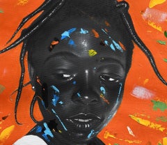 Malerei der neuen Generation: Realismus mit Kohle und Acryl auf Leinwand