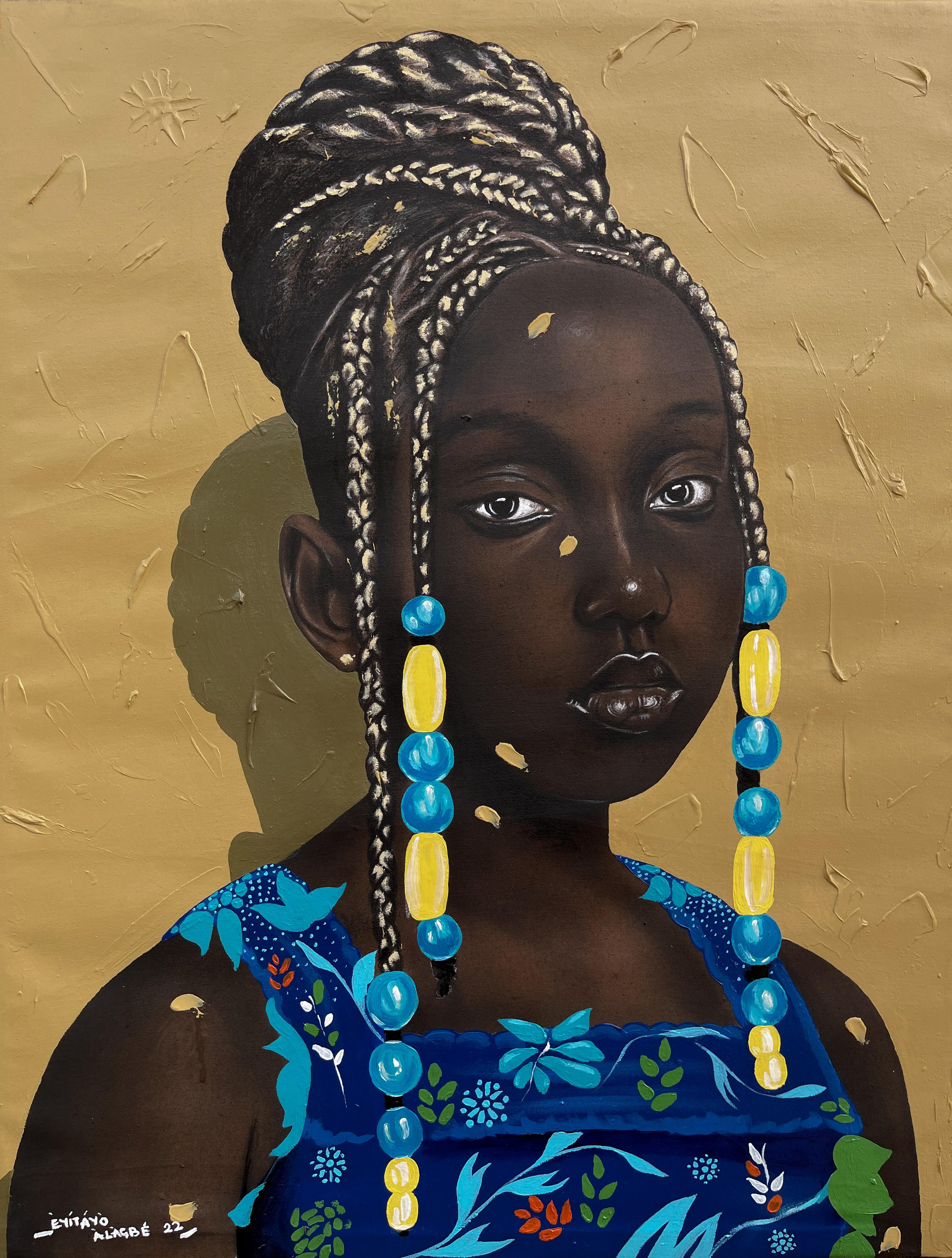 Figurative Painting Eyitayo Alagbe  - Portrait d'Adelaidefunke