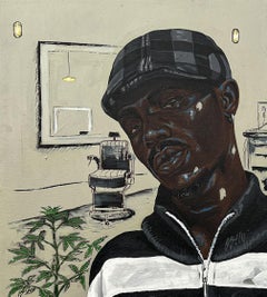 Retrato de mi barbero (en la peluquería) - Siglo XXI, Contemporáneo, África