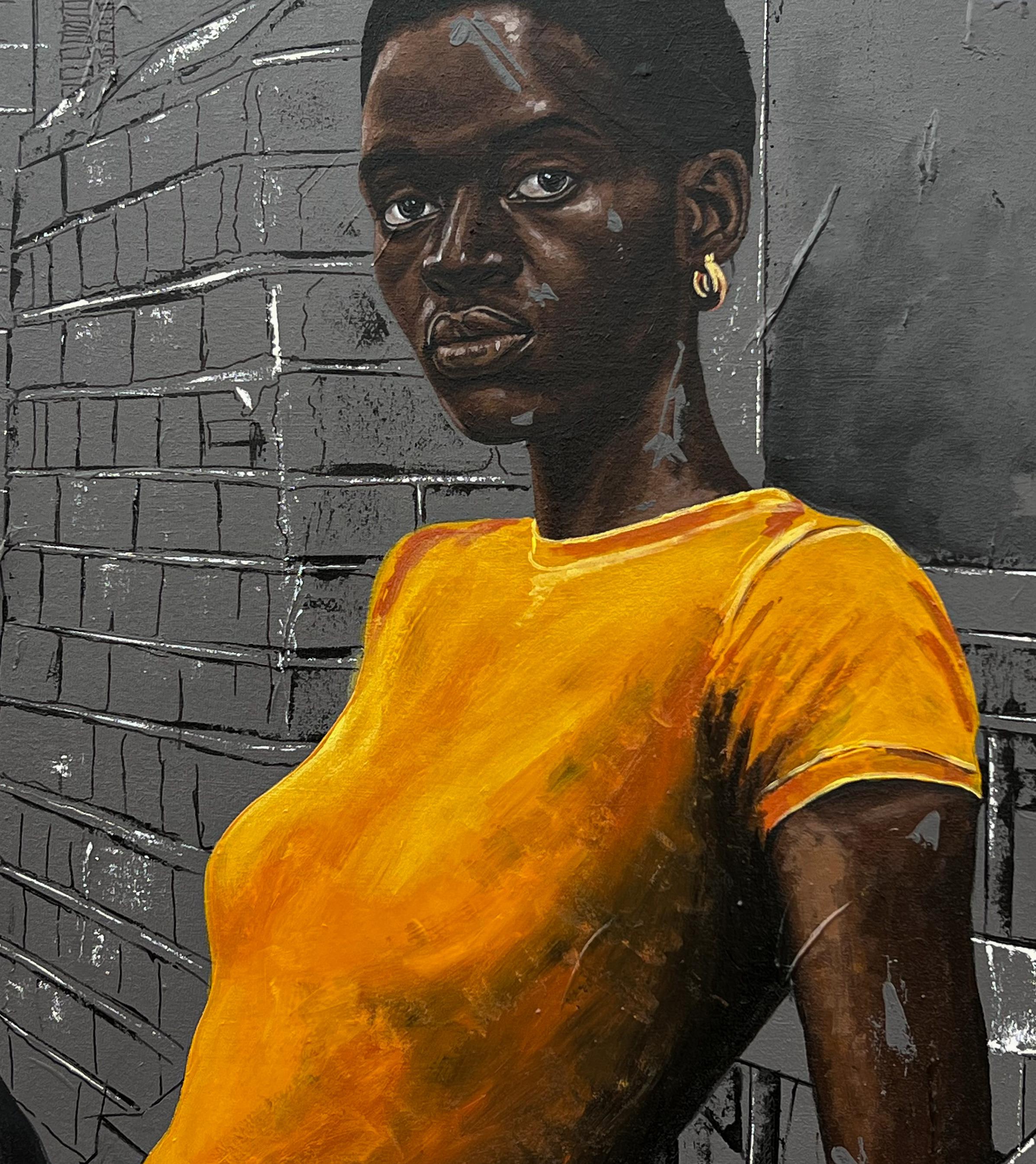 Soul of the City - 21e siècle, Contemporain, Portrait figuratif, Afrique Femmes en vente 2