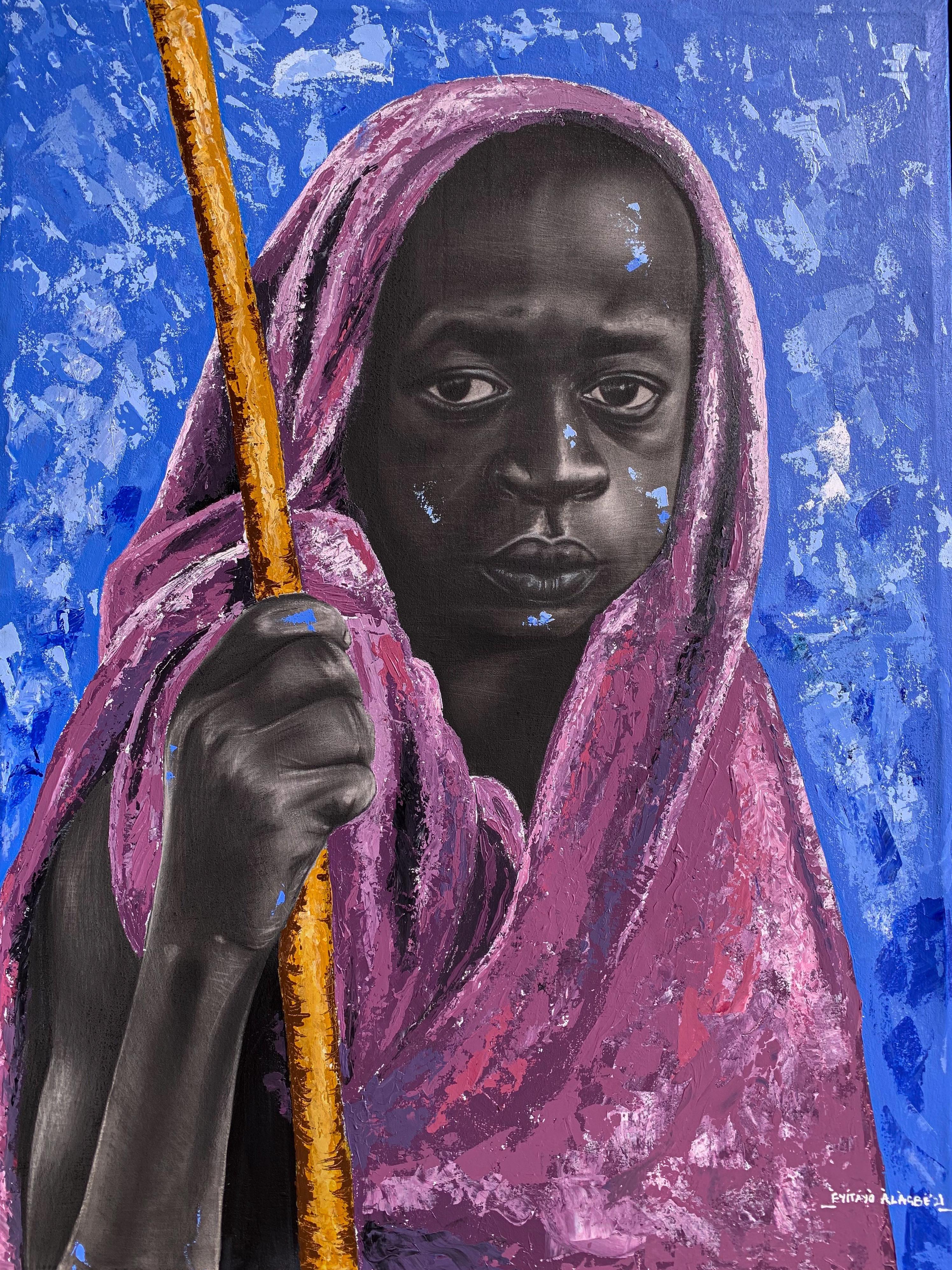 Eyitayo Alagbe  Portrait Painting - The Reincarnated Icon