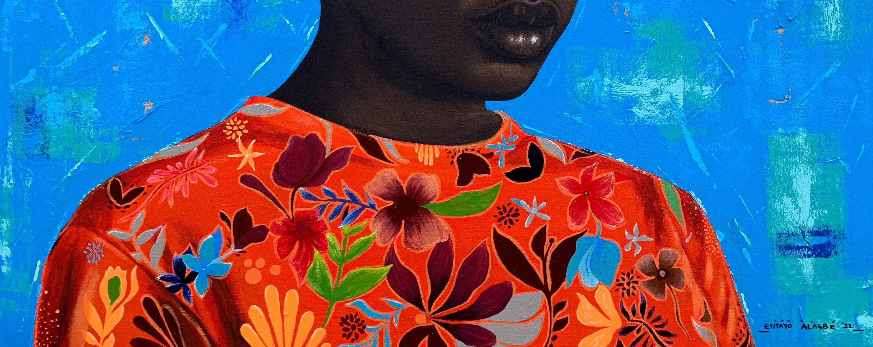 Thoughtful Damsel - 21st Century, Figurative Portrait, Women, African, Beautiful For Sale 3