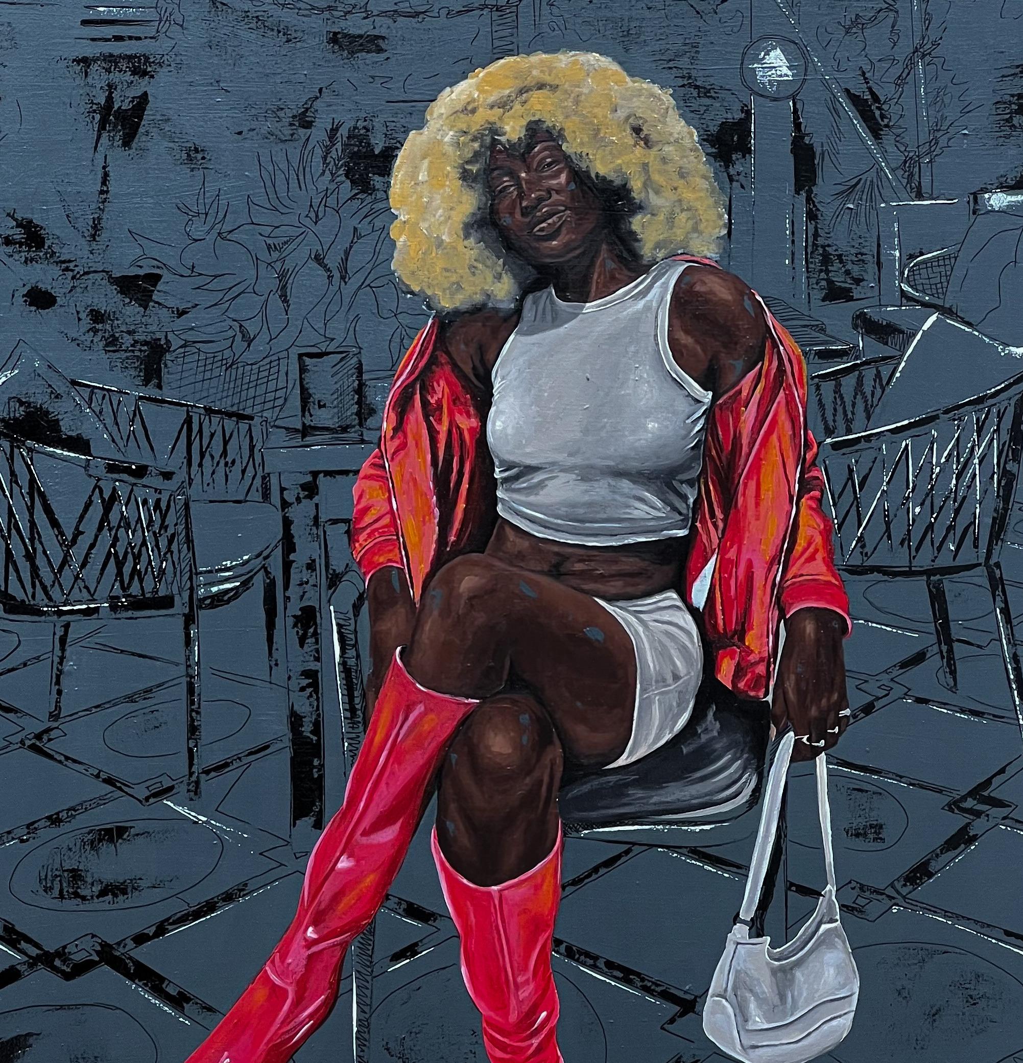 We Outside 2 (Lagos Baddie Girl) - Siglo XXI, Contemporáneo, Figurativo, Mujer en venta 3