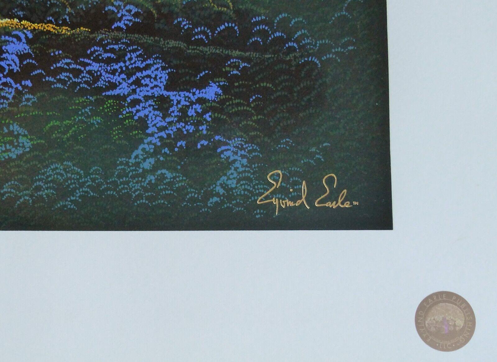 Eyvind Earle 'La niebla pasa' 1973 Serigrafía firmada y numerada en venta 1