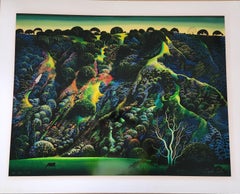 EYVIND EARLE, "GARDNER'S RANCH" - 1991, SIGNED & NUMBERED SERIGRAPH