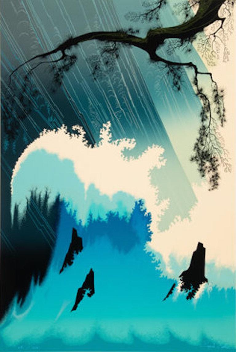 Eyvind Earle "Ocean Splash", stampa firmata in edizione limitata