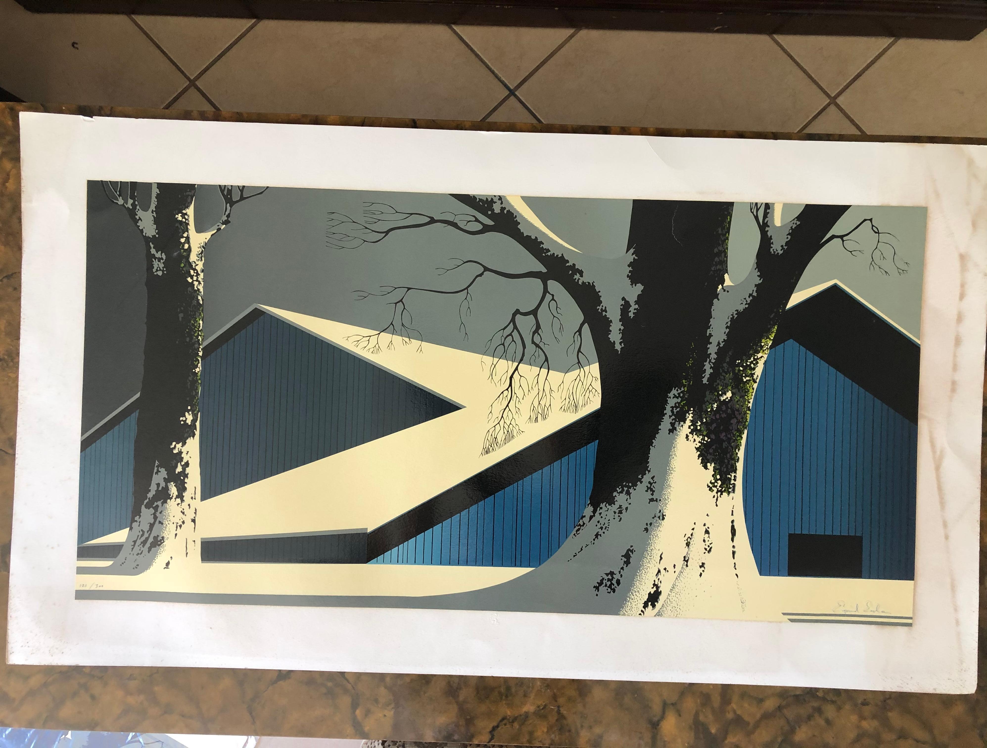 Eyvind Earle El Granero Azul en Invierno 1