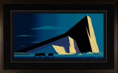 Eyvind Earle 'Three Horses' Limited Edition Signed Serigraph Print