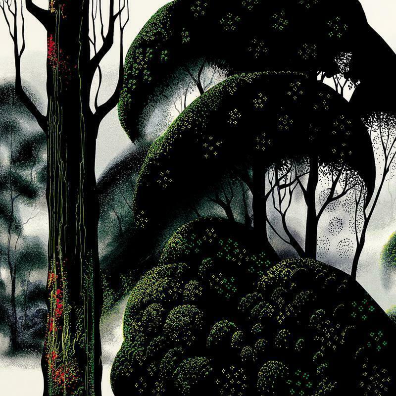 Sérigraphie en édition limitée « Forest Magic » sur papier - Print de Eyvind Earle