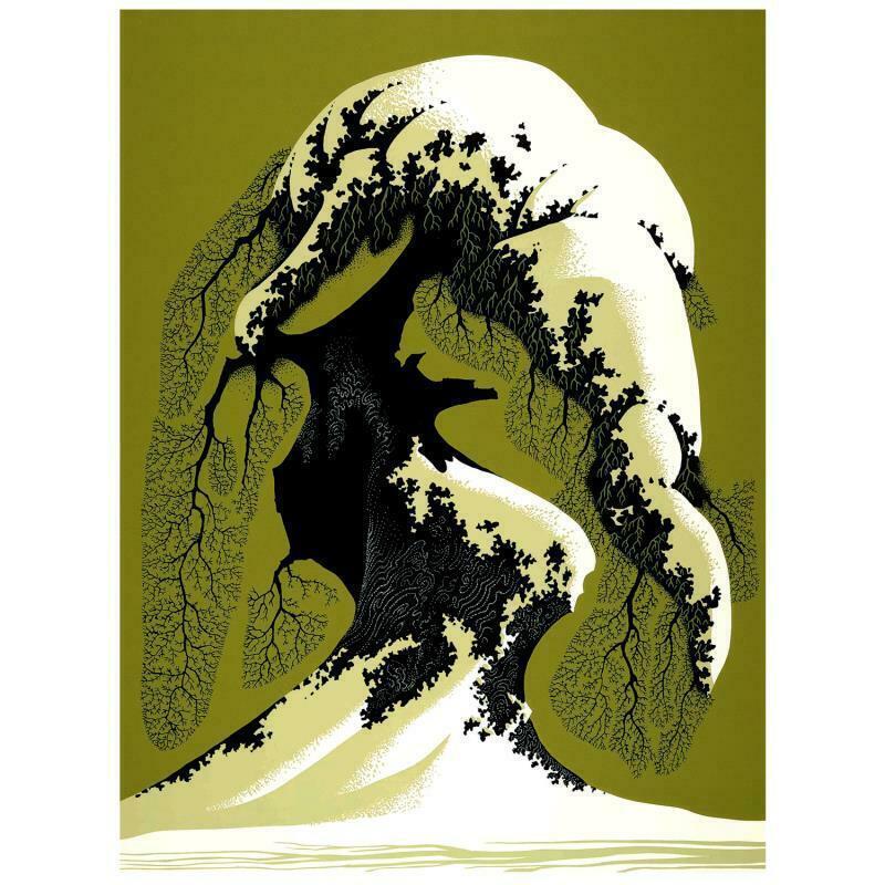 Eyvind Earle Print - "Snow Laden" Limited Edition Serigraph on Paper
