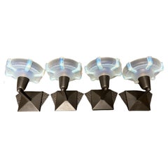 Ezan Art Deco Wall Lights Opalescent Glass