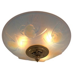 Ezan Semi Flush Mount Fly Bird Design Opalescent Glass Chandelier #8