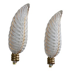 Ezan, Apliques, Latón, Vidrio, Francia, Años 40