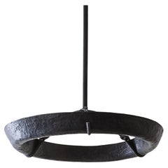 Contemporary Sculptural Eze Black Bronze Suspension Light by Michel Amar