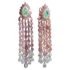 Orecchini con diamante verde certificato GIA di Eze Jewelry