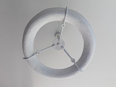 Suspension contemporaine Eze en bronze blanc de Michel Amar