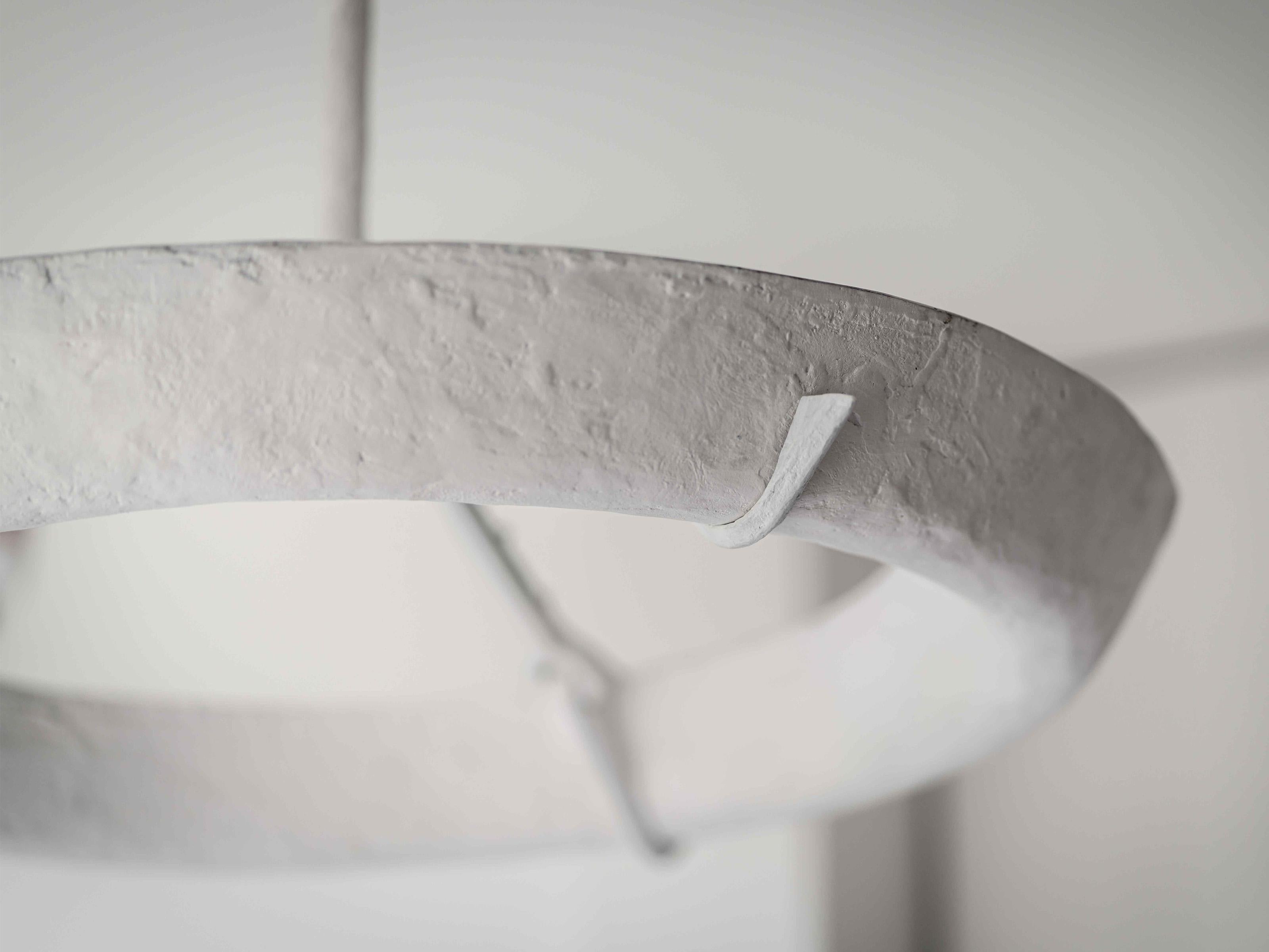 Post-Modern Eze White Suspension Light by Michel Amar For Sale