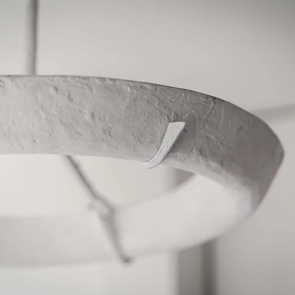 Contemporary Sculptural Eze White Bronze Suspension Light by Michel Amar In New Condition For Sale In Geneve, CH