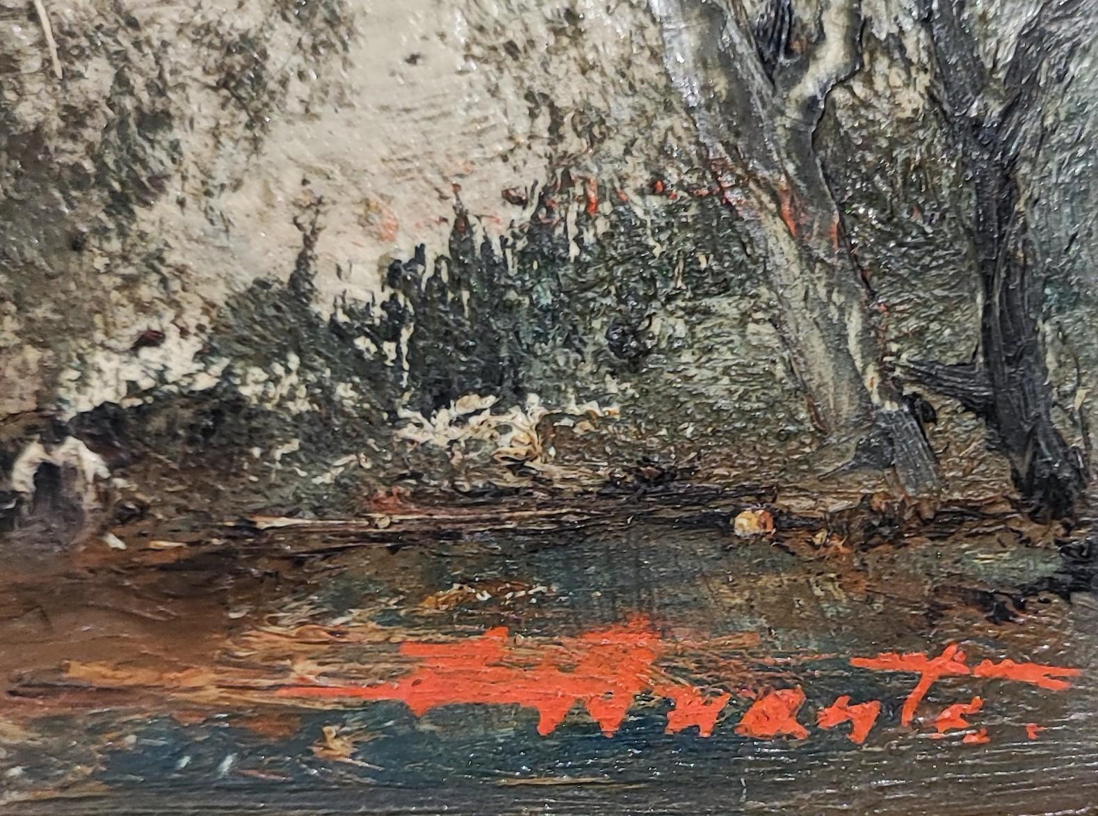 Paisaje - Painting Escuela italiana de Ezelino Briante