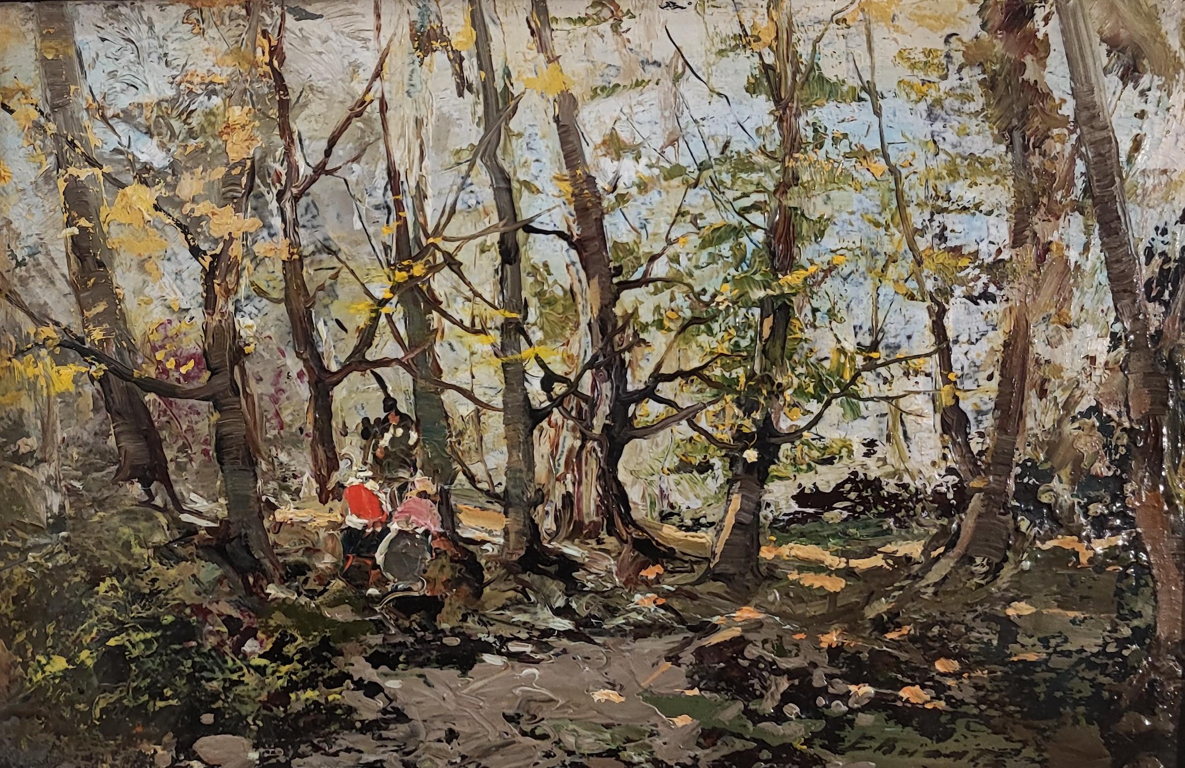 Ezelino Briante Landscape Painting - Nel bosco
