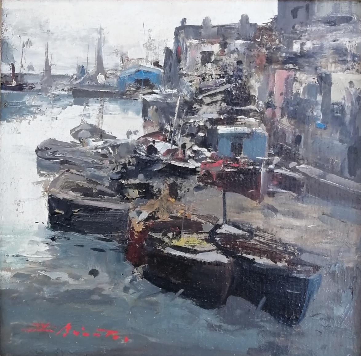 Landscape Painting de Ezelino Briante - El puerto