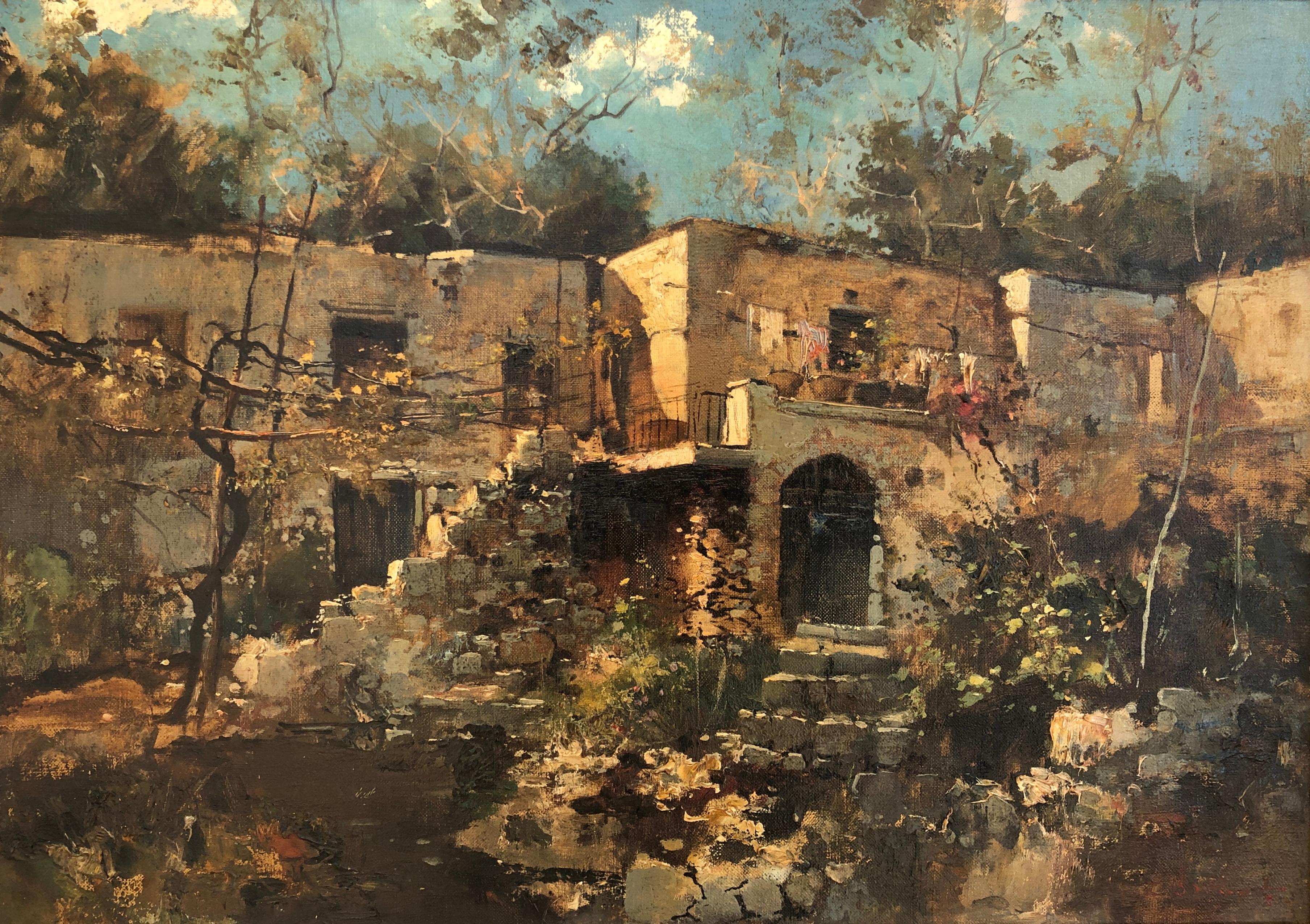 Landscape Painting de Ezelino Briante - Casas típicas