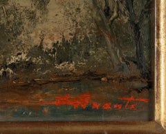 Woodland Landscape, Atmospheric Forest Oil Painting