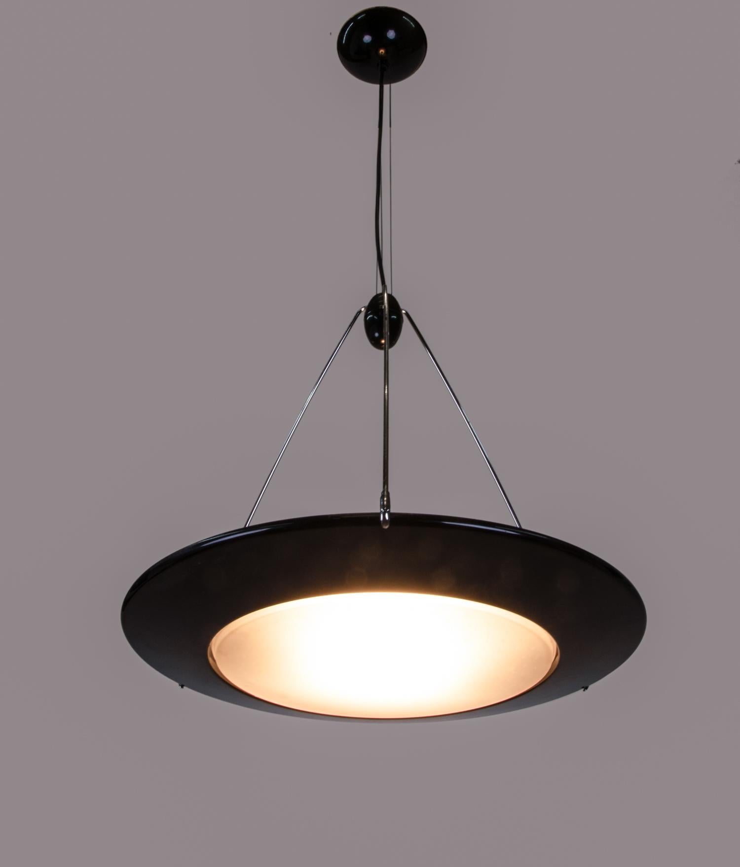 Post-Modern Ezio Didone “Mira S” UFO Pendant Light for Arteluce / Flos, Italy, 1990s For Sale