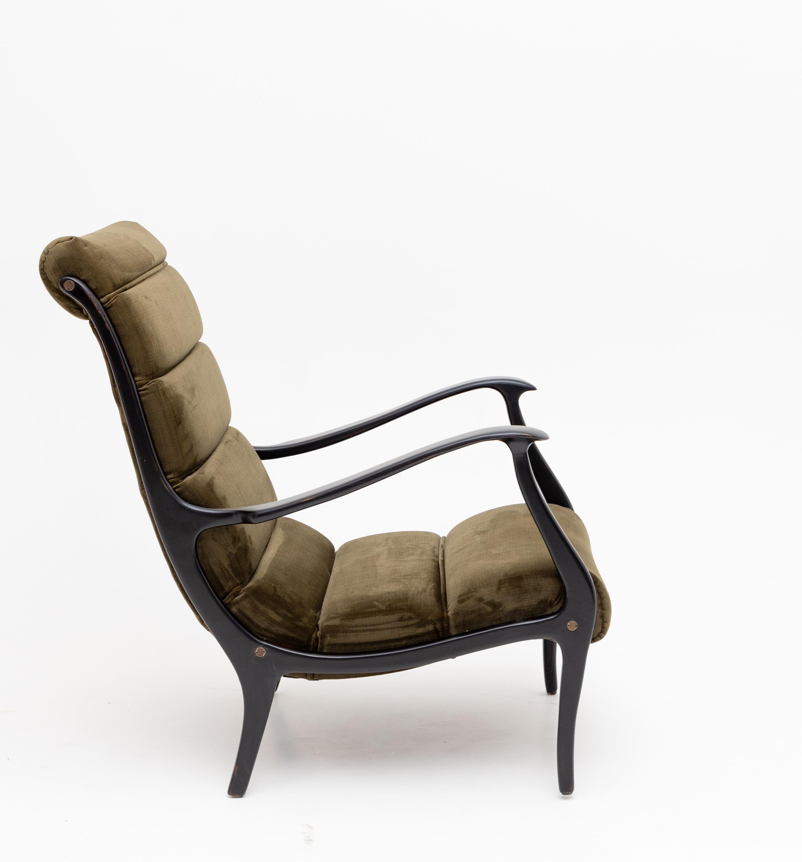 Italian Ezio Longhi Arm Chairs, Italy 1950s For Sale