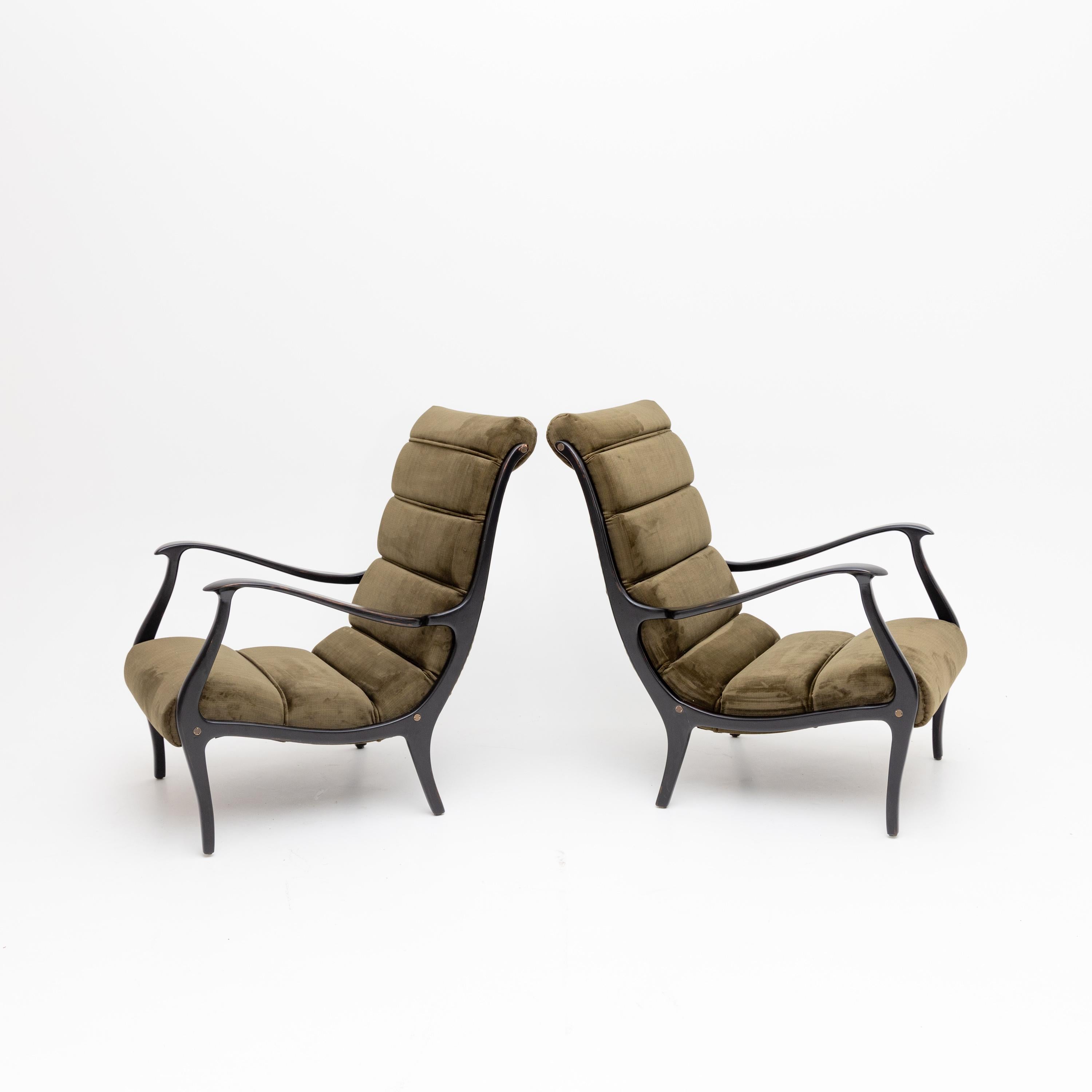 Ezio Longhi Arm Chairs, Italy 1950s For Sale 1