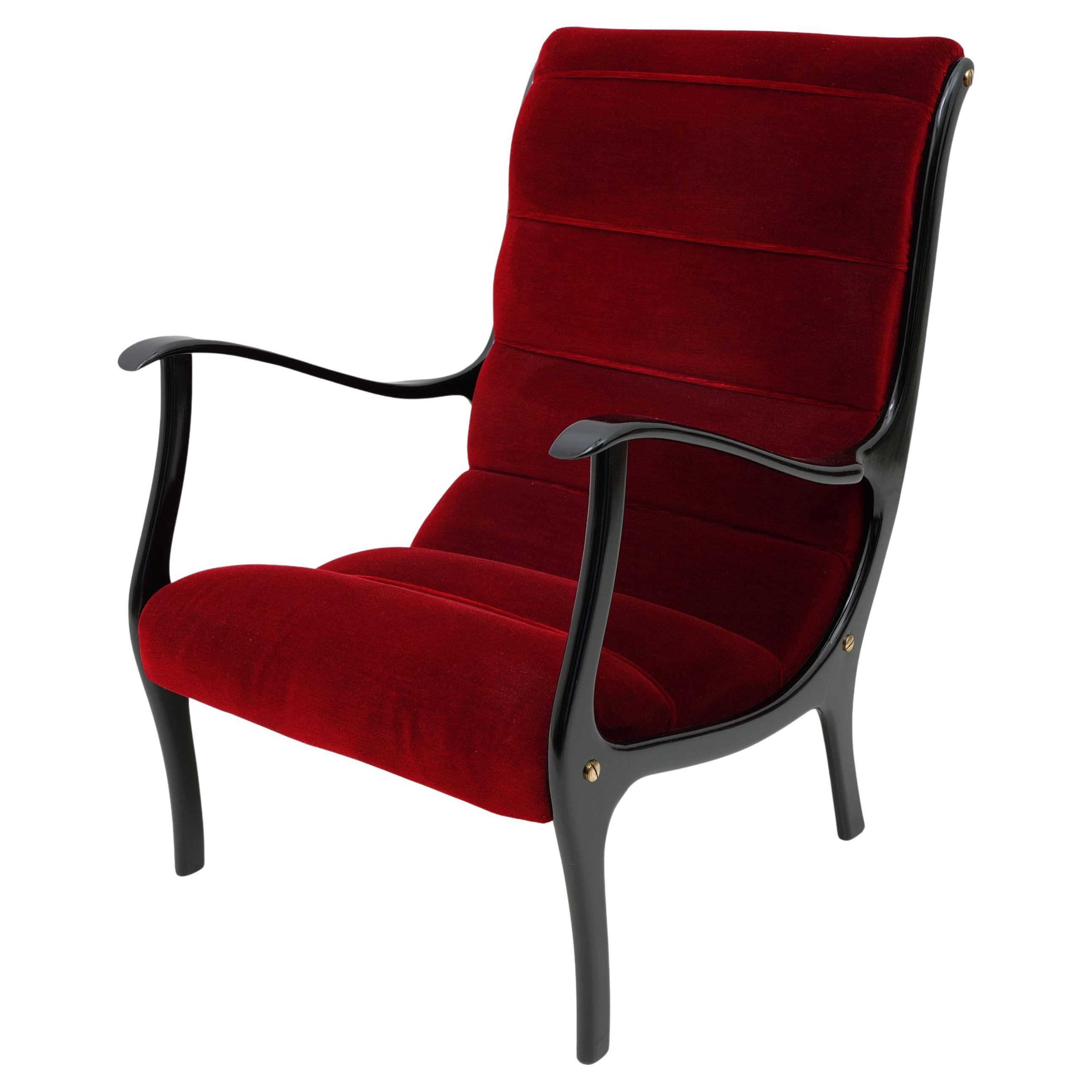 Ezio Longhi Moderner italienischer Mitzi-Sessel der Jahrhundertmitte für Elam, 1950er Jahre im Angebot
