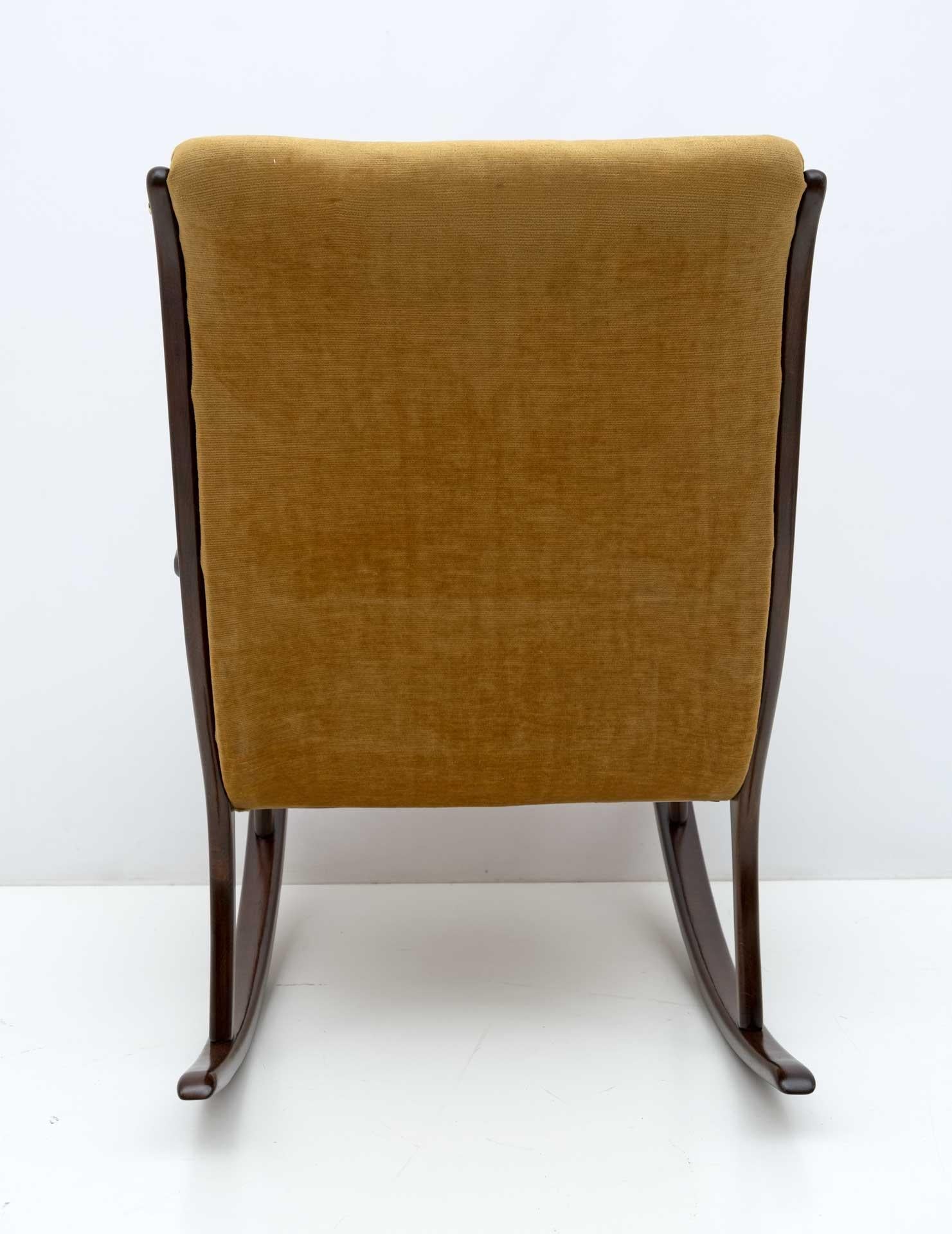 Ezio Longhi Mid-Century Modern Italian Rocking Chair for Elam, 1950s For Sale 2