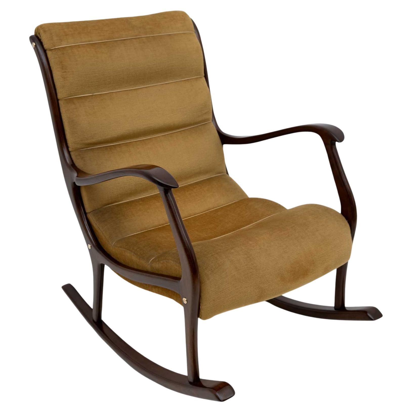 Ezio Longhi Mid-Century Modern Italian Rocking Chair for Elam, 1950s For Sale