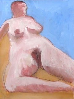 Ezio Martinelli Figural Painting 33.25" x 25.5" Mid Century Modern Art