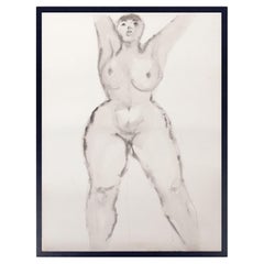 Ezio Martinelli Figural Painting 34.25" x 26" Mid Century Modern Art