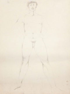 Ezio Martinelli Disegno di studio figurativo 31,5" x 25,5" Arte moderna del medio secolo