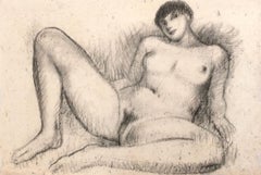 Ezio Martinelli Figural Study Drawing 39.5" x 27.5" Mid Century Modern Art