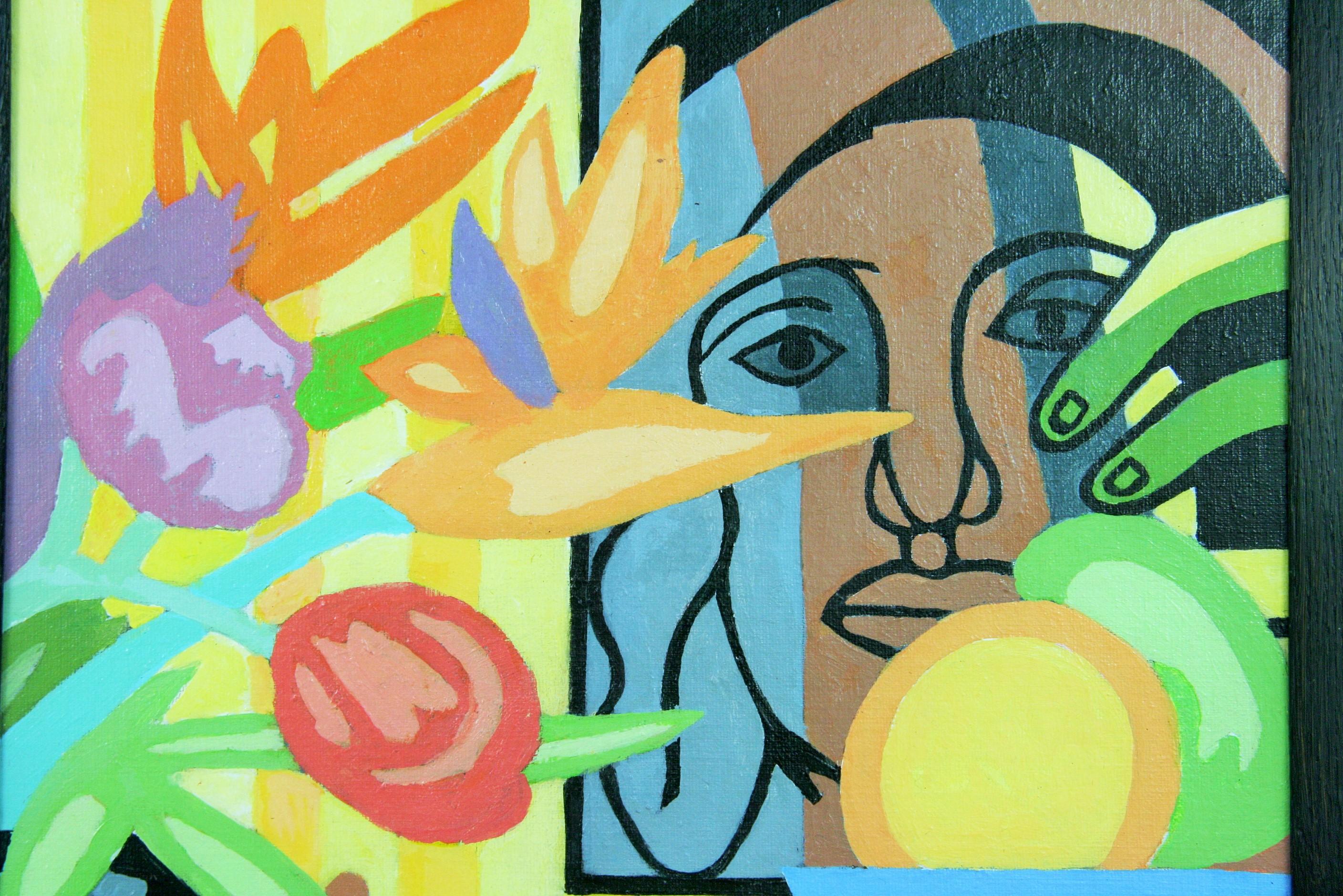 Floral fauvista  Bodegón figurativo - Still-Life Painting Beige de E.Zoran