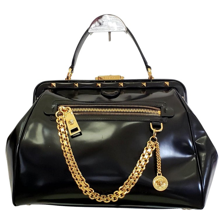 Vegan leather handbag Versace Gold in Vegan leather - 35737823
