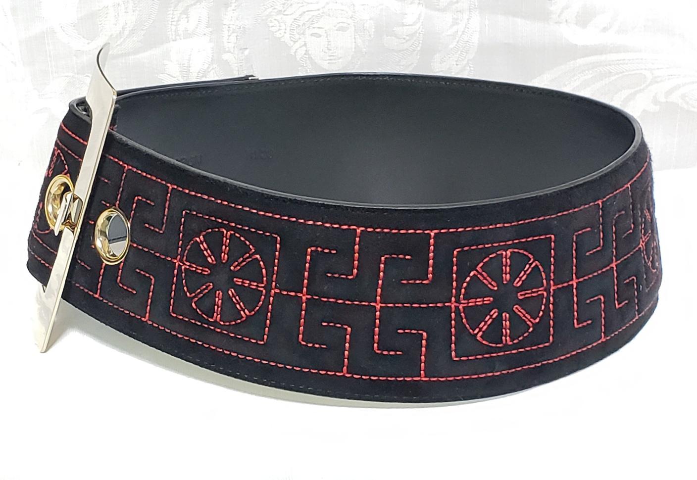 versace red belt