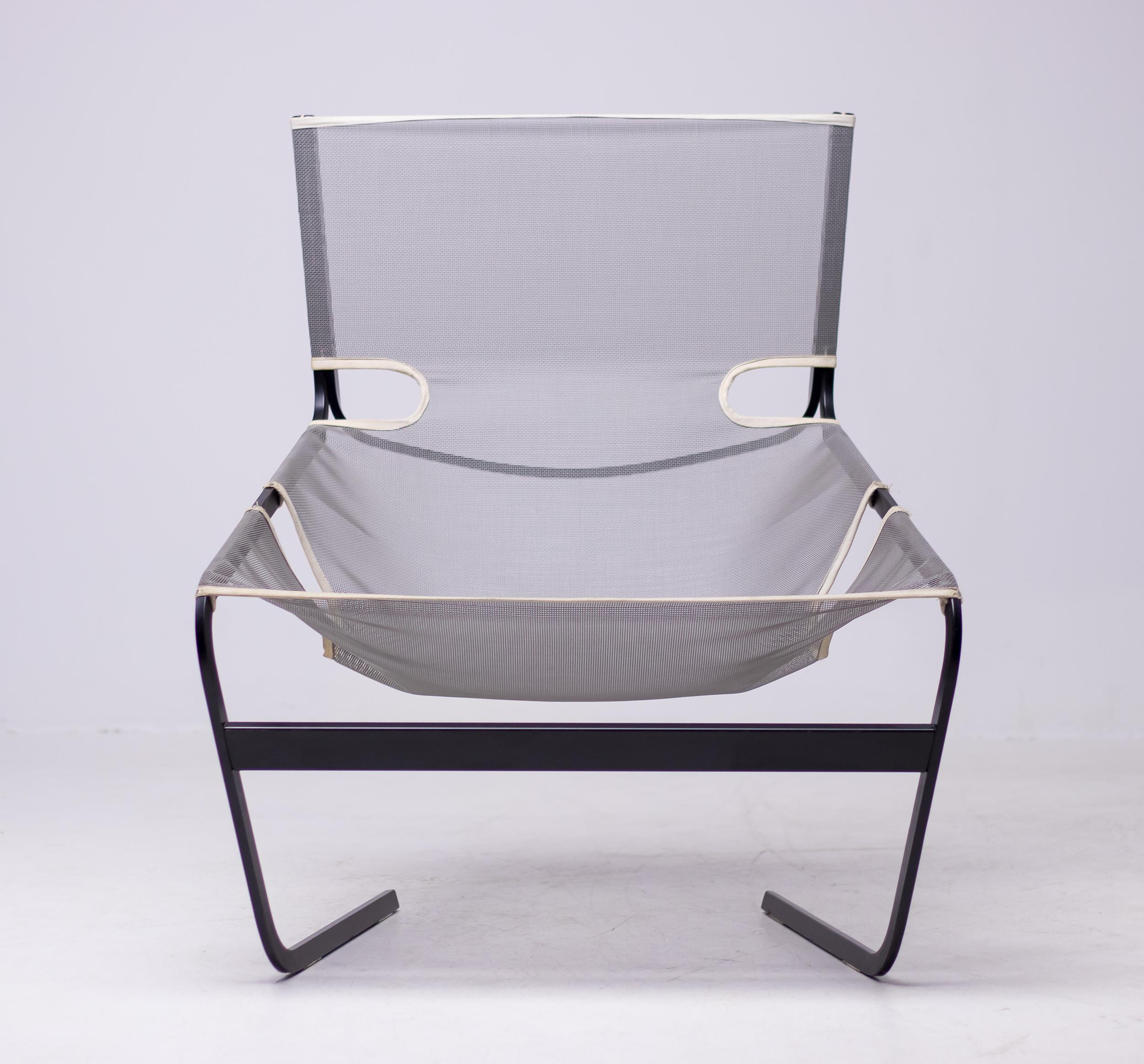Steel F-444 Lounge Chair by Pierre Paulin for Artifort For Sale