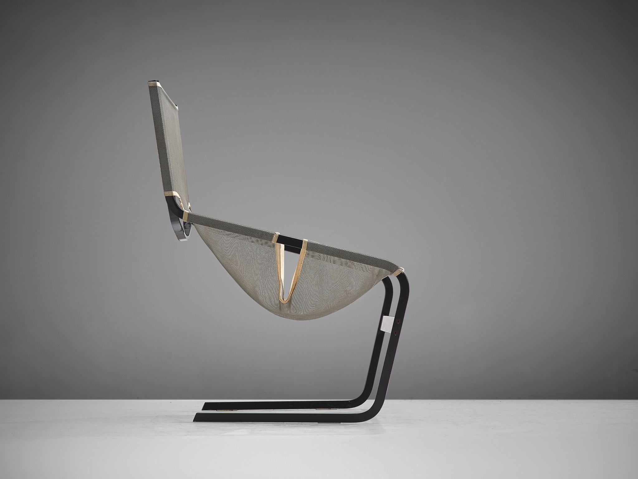 Metal F-444 Lounge Chair by Pierre Paulin for Artifort For Sale