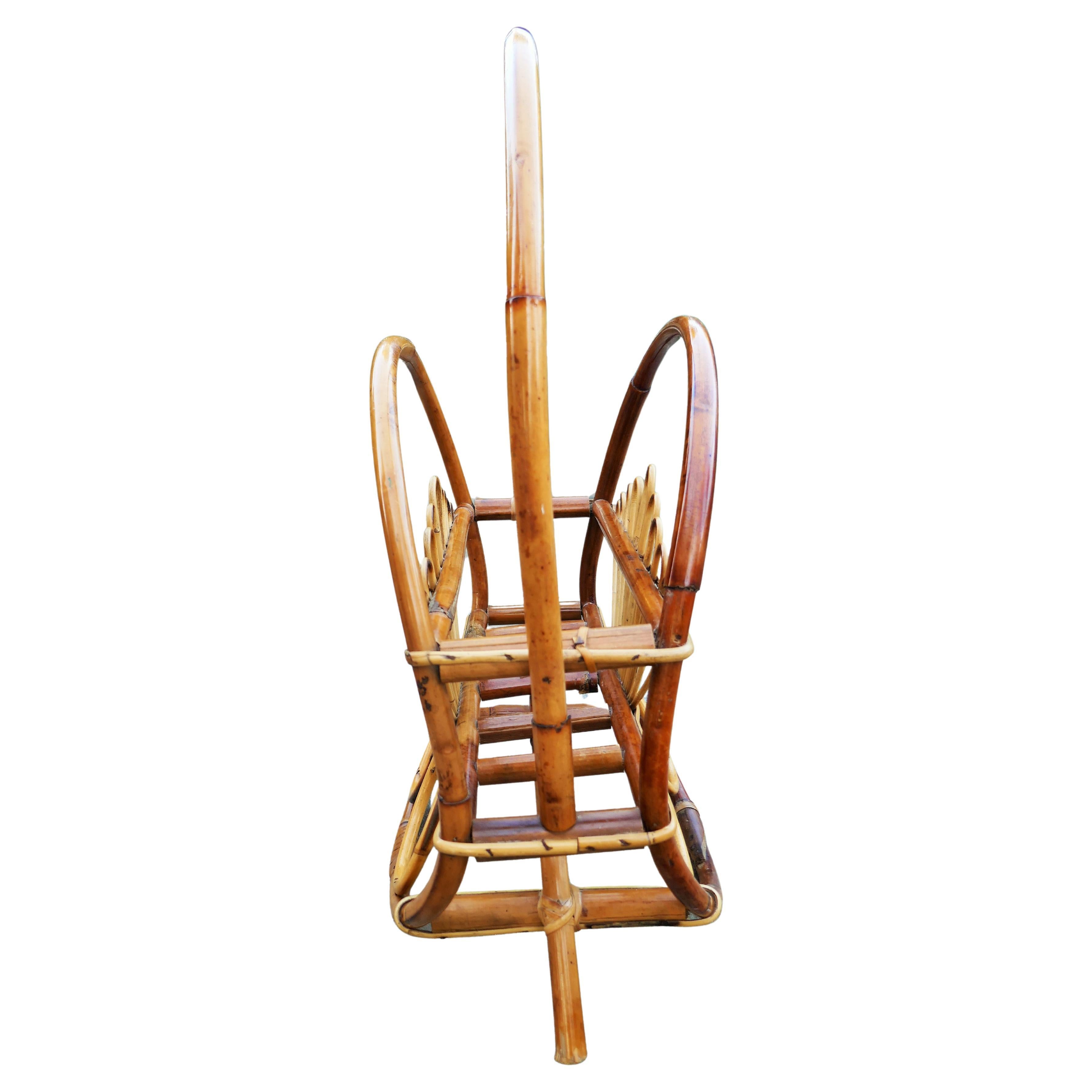 Bambù Bamboo rattan magazine rack in vendita