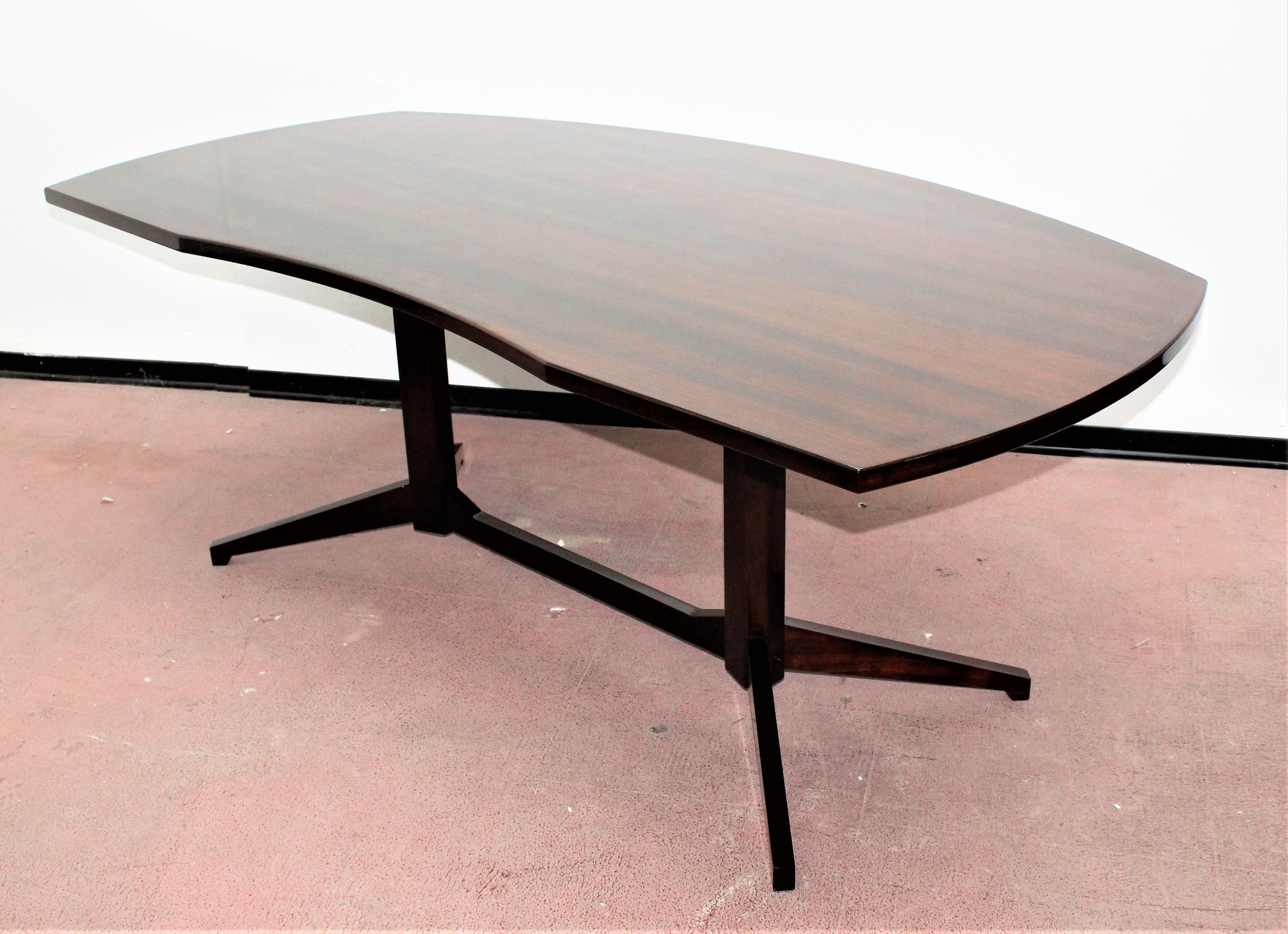 Italian F. Albini & F. Helg for Poggi, 1958 Italy Modern Wood Desk Table 