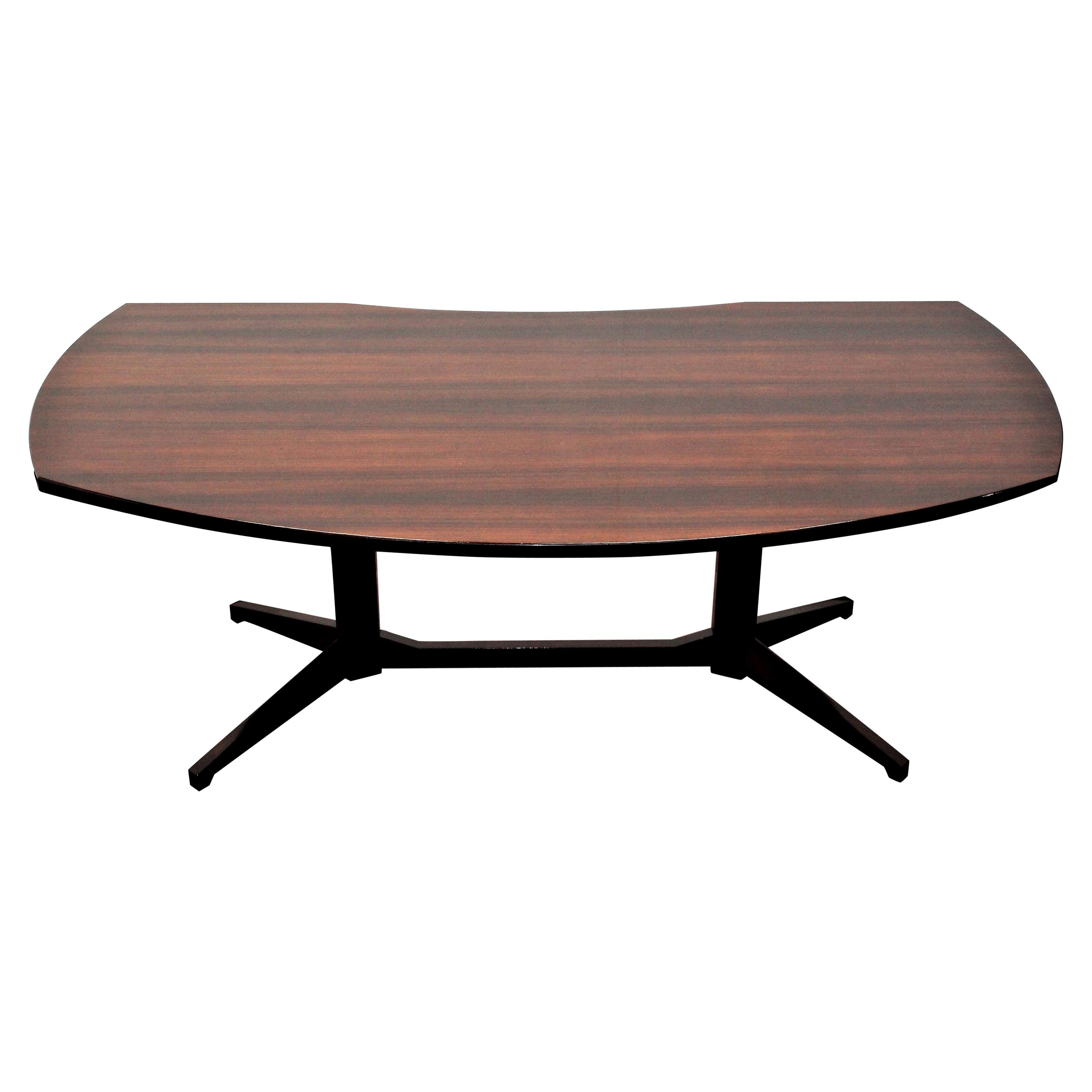 F. Albini & F. Helg for Poggi, 1958 Italy Modern Wood Desk Table "T22" Model100