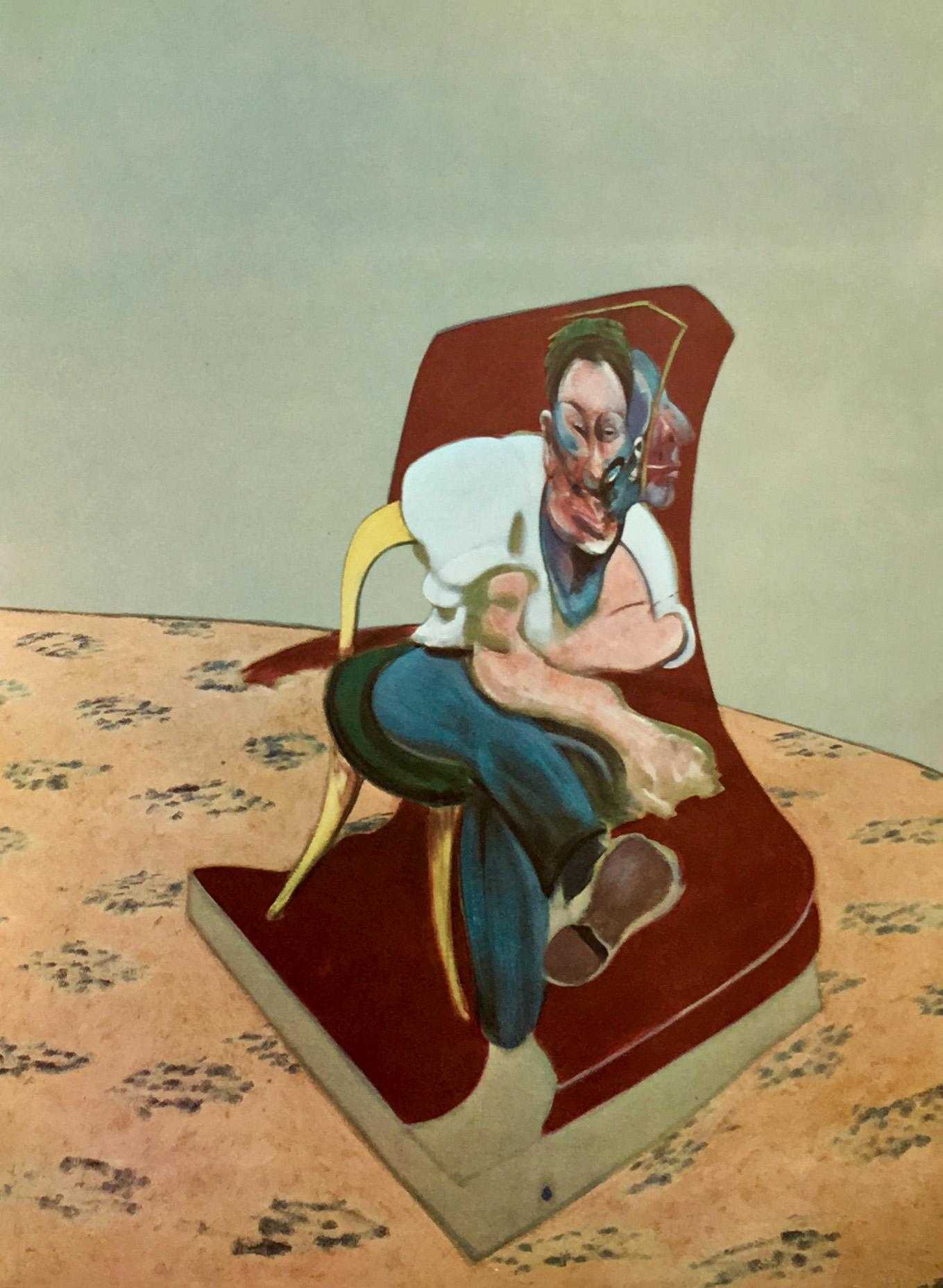 Francis Bacon Derriere Le Miroir lithograph (triptych): Three Studies for Portrait of Lucian Freud
Portfolio: Derriere Le Miroir, 1966
Published by: Galerie Maeght, Paris
Excellent frame piece. Superb overall quality. 

Medium: Lithograph in colors