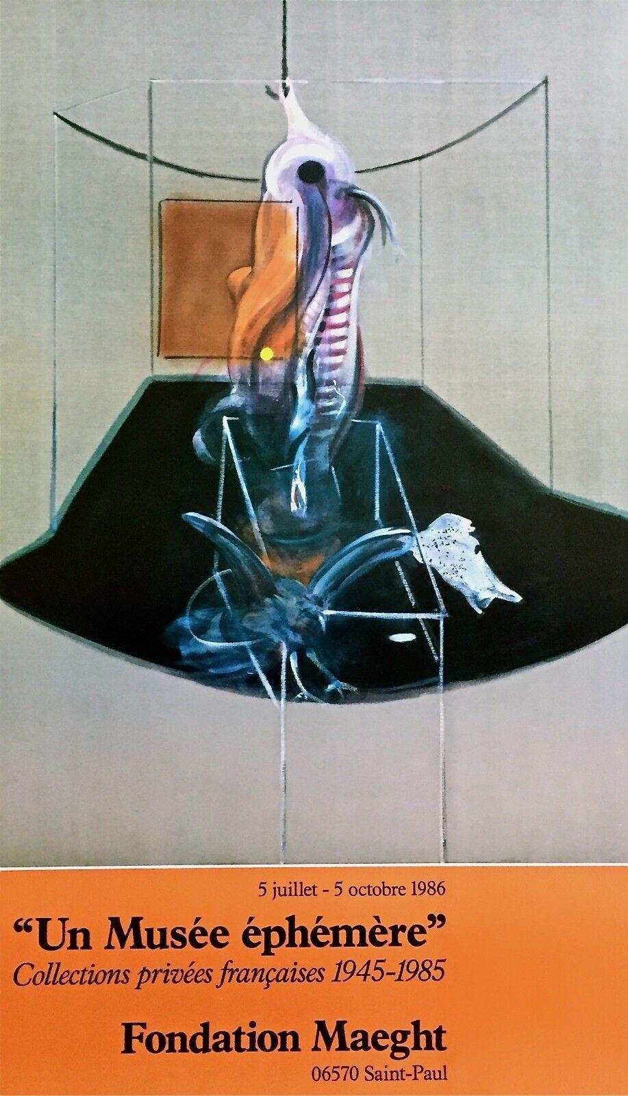 Francis Bacon Abstract Print - Le Boeuf, 1986 Original Foundation Maeght Exhibition Offset Lithograph