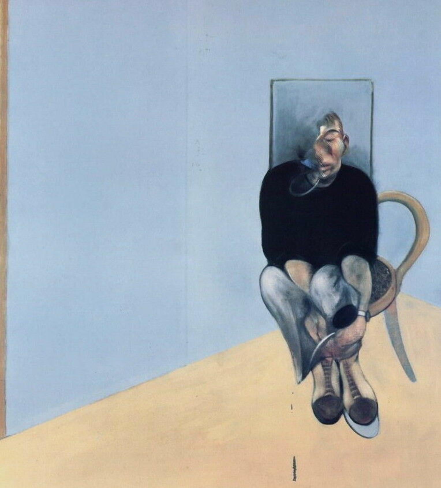 Seated Man 1984 Original Marlborough Gallery Exhibition Poster - Print by Francis Bacon