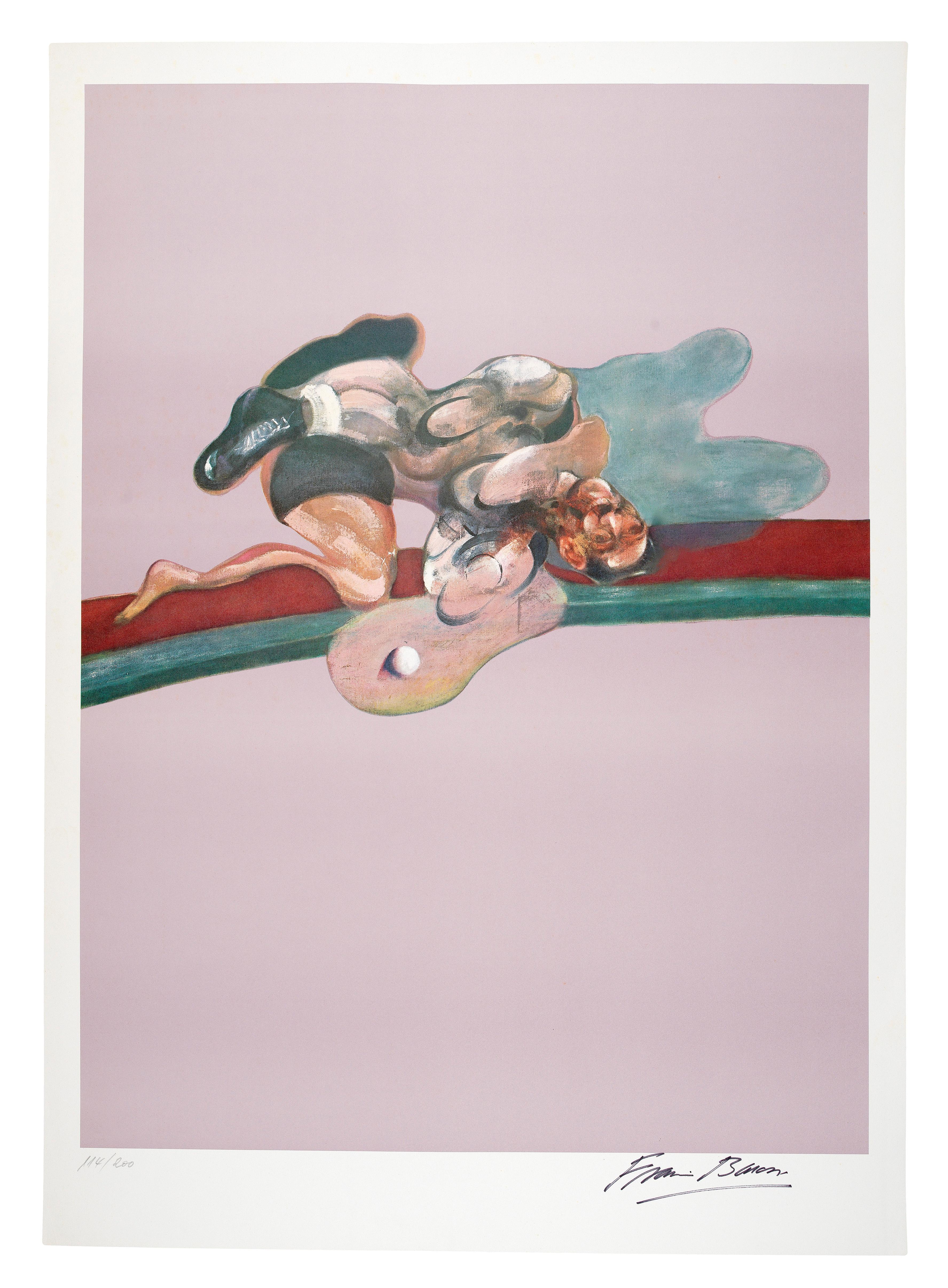 Francis Bacon Figurative Print - Triptych (After the Left Panel of Triptych, 1971, in Memory of George Dyer)
