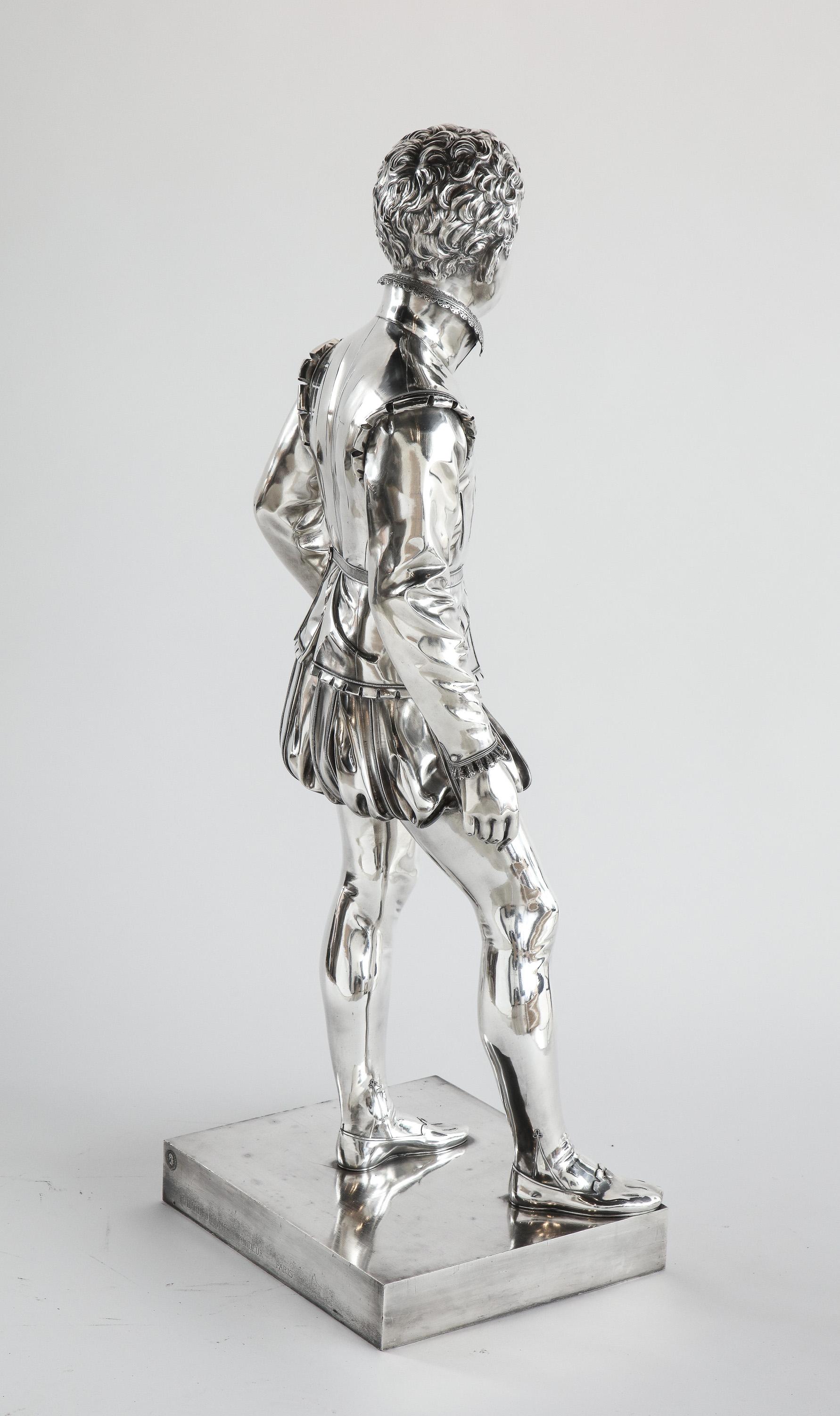 F. Barbedienne, a Life-Size Silvered Bronze of King Henri IV Enfant as a Child 10